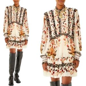 NWT Anthropologie Farm Rio Cream Berry Garden Mini Dress